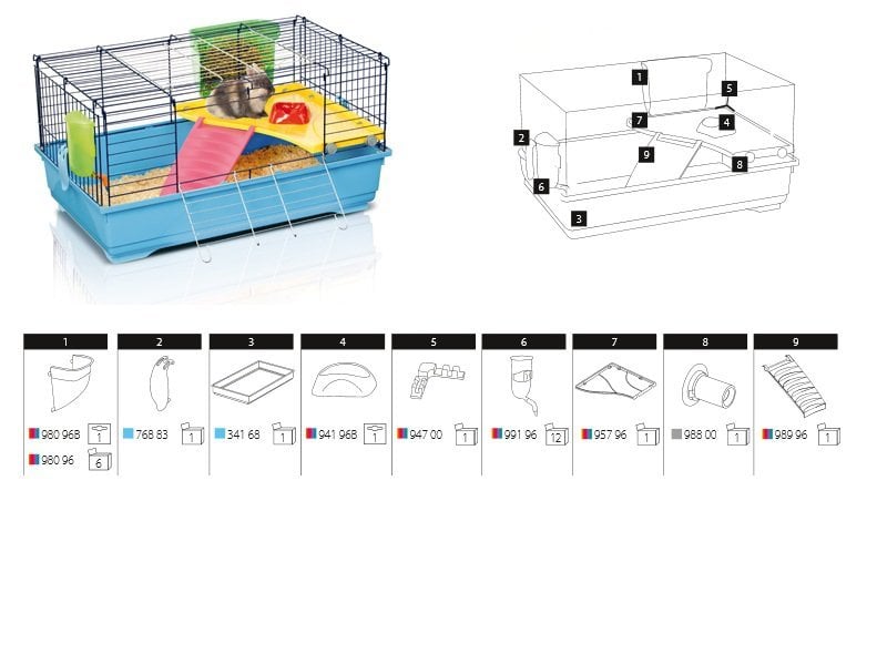 Cage Imac pour rongeur Benny 80x48.5x60CM main image 1