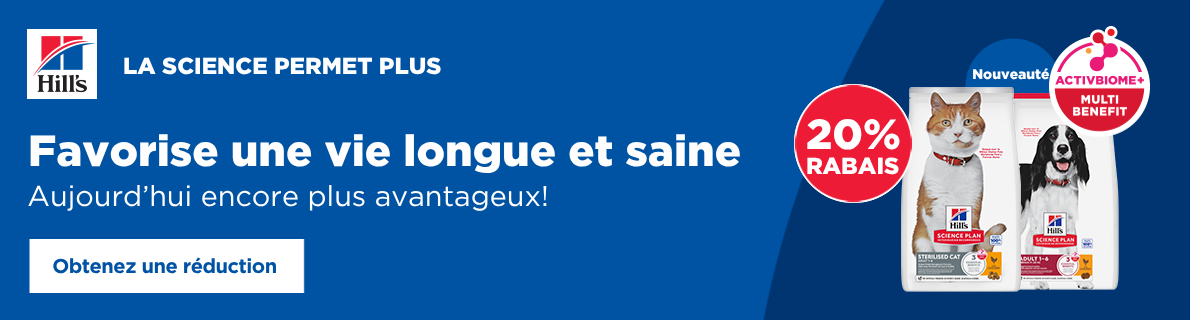 Promotion HILL'S: 20 % de réduction sur l'alimentation vétérinaire pour chiens et chats
