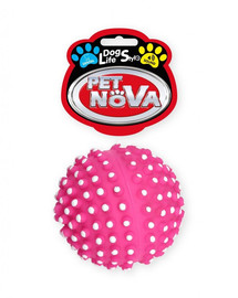 PET NOVA Dog Lifestyle Balle avec languettes 6,5cm rose