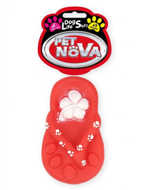 PET NOVA Dog Lifestyle Flapper "Flip flop" jouet pour chien 15cm rouge
