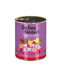 DOLINA NOTECI Premium SuperFood - chevreuil et bœuf pour chiens adultes - 800 g