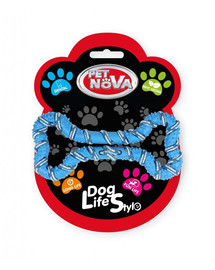 PET NOVA Dog Lifestyle corde en forme d'os 20cm, bleu, arôme de menthe