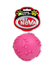 PET NOVA Dog Lifestyle Balle 6cm avec son, rose, arôme menthe
