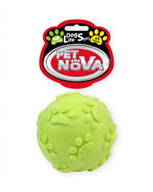 PET NOVA Dog Lifestyle Balle 6cm avec son, jaune, goût menthe