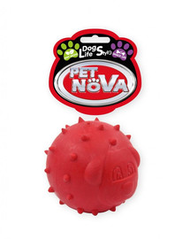 PET NOVA Dog Lifestyle Balle de jeu à gâteries 6,5cm, rouge, goût menthe