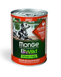 MONGE BWild Dog grain free avec de la dinde 400g