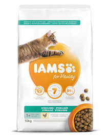IAMS for Vitality Réduction des poids pour les chats adultes après la stérilisation 10 kg