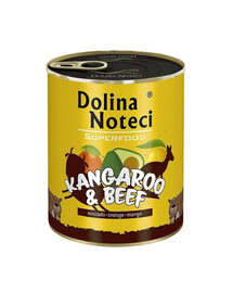 DOLINA NOTECI Premium SuperFood - kangourou et bœuf pour chiens adultes - 800 g