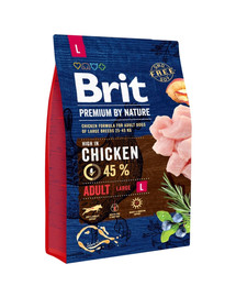 BRIT Premium By Nature Adult Large L - Poulet pour chiens adultes de grandes races - 3 kg