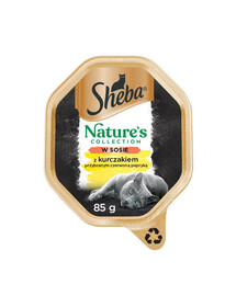 SHEBA Nature's Collection 85 g en sauce avec du poulet et des poivrons
