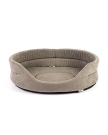 FERA Lit ovale pour chien 66x55x17 cm gris