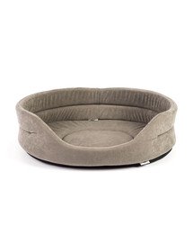 FERA Lit ovale pour chien 61x51x16 cm gris