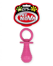 PET NOVA Dog Lifestyle Tétine avec clochette 14cm rose arôme menthe