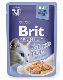 BRIT Premium Fillets in Jelly with Salmon 24 x 85g