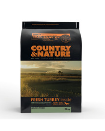 DR PETCARE Country&Nature Turkey with Vegetables Recipe 9 kg - Croquettes Dinde et légumes pour chiens de petites races