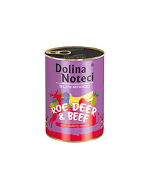 DOLINA NOTECI Premium SuperFood - chevreuil et bœuf pour chiens adultes - 400 g