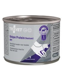 TROVET Unique Protein Venison UPV Dog&Cat - Nourriture humide pour chiens/chats avec du gibier - 200 g