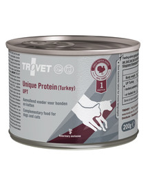 TROVET Unique Protein Turkey UPT Dog&Cat - Nourriture humide pour chiens/chats à la dinde - 200 g