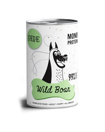 PAKA ZWIERZAKA PEPE Wild Boar 99% (venaison) 400 g de nourriture monoprotéiné