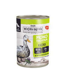 WIEJSKA ZAGRODA Nourriture humide monoprotéine de canard pour chiens - 400g