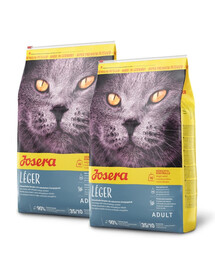 JOSERA Cat Leger pour les chats peu actifs et après castration 20 kg (2 x 10 kg)