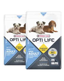 VERSELE-LAGA Adult Light Mini pour les chiens obèses de petite race 15 kg (2 x 7,5 kg)