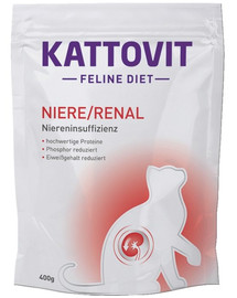 KATTOVIT Feline Diet Niere/Renal - pour soutenir la fonction rénale - 400 g