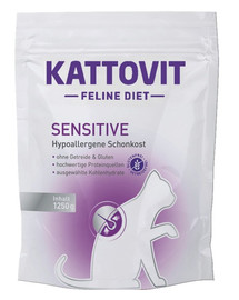 KATTOVIT Feline Diet Sensitive - pour les chats sensibles souffrant de certaines allergies - 1,25 kg