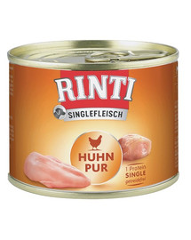 RINTI Singlefleisch Chicken Pure - nourriture monoprotéinée au poulet - 185 g