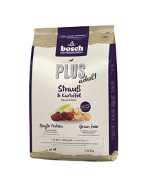 BOSCH Plus - Autruche et pommes de terre pour chiens souffrant d'allergies - 25 kg (2 x 12,5 kg)