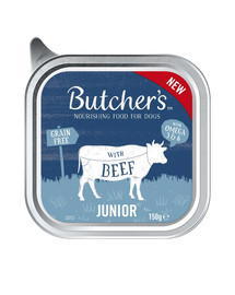 BUTCHER'S Original Junior, pâtée pour chiens, avec du bœuf, 150g