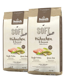 BOSCH Soft Poulet et banane 25 kg (2 x 12,5 kg)