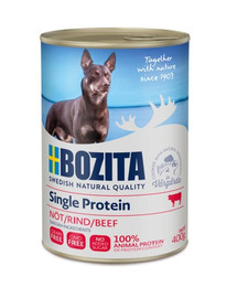 BOZITA Beef Singleprotein 400 g aliment monoprotéiné avec du bœuf