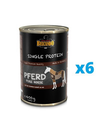 BELCANDO Single Protein Viande de cheval 6x400 g nourriture humide pour chiens