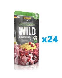 BELCANDO Pâtée de gibier millet myrtilles 125 g 24 sachets