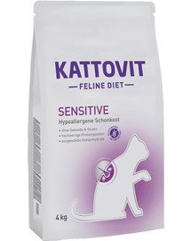 KATTOVIT Feline Diet Sensitive - pour les chats sensibles souffrant de certaines allergies - 4 kg