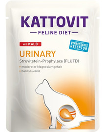 KATTOVIT Feline Diet Urinary - veau pour réduire la récidive des calculs de struvite - 85 g
