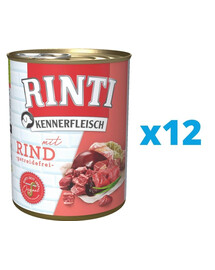 RINTI Kennerfleisch Conserve pour chien 12 x 400 g