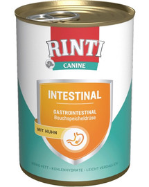 RINTI Canine Intestinal Chicken - nourriture diététique au poulet pour chiens souffrant de problèmes gastro-intestinaux - 800 g