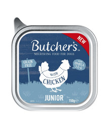 BUTCHER'S Original Junior, nourriture pour chiens, avec poulet, pâtée, 150g