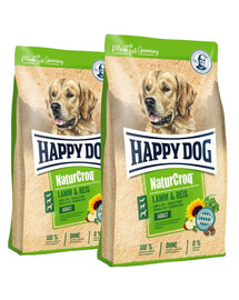 HAPPY DOG NaturCroq Croquettes avec l'agneau et riz 30 kg (2 x 15 kg)