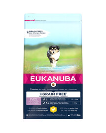 EUKANUBA Puppy Grain Free L/XL - riche en poulet frais pour chiots de grandes et de très grandes races - 3 kg