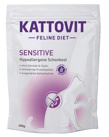 KATTOVIT Feline Diet Sensitive - pour les chats sensibles souffrant de certaines allergies - 400 g