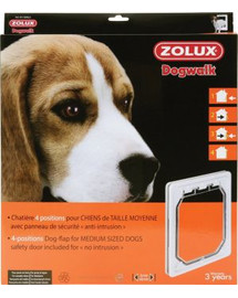 ZOLUX Porte à 4 positions pour chiens moyens Blanc