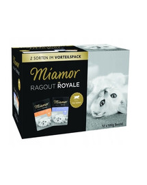 MIAMOR Ragout Royale Multibox Sachets volaille et boeuf en gelée pour chatons 4x12 x 100 g