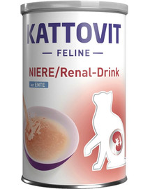 KATTOVIT Cat Diet Drinks Niere/Renal - boisson avec du canard pour chats avec problèmes rénaux - 135 ml