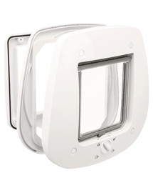 TRIXIE 4-Way cat door, pour porte en verre, 27 × 26 cm, blanc