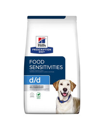 HILL'S Prescription Diet Canine d/d Duck&Rice 1,5 kg aliments pour renforcer la peau des chiens