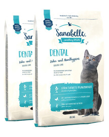 BOSCH Sanabelle dental - pour les chats ayant des problèmes d'hygiène buccale - 20 kg (2 x 10 kg)