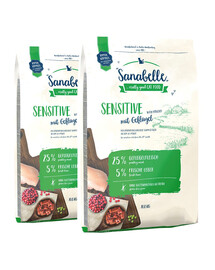 BOSCH Sanabelle sensitive - viande de volaille - chats adultes avec troubles digestifs - 20 kg (2 x 10 kg)